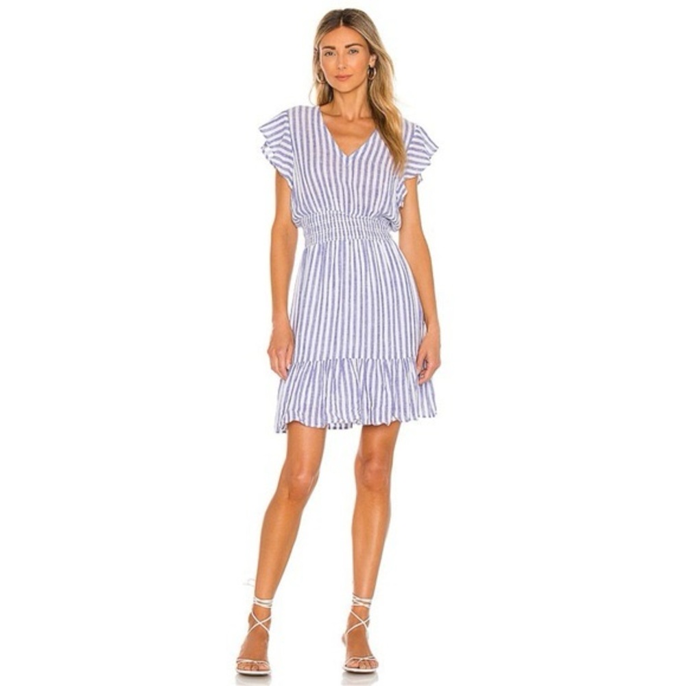 Striped Blue and White rails Women's Dress | Size: L